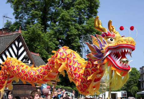 One of the beautiful Chinese dragons at the parade.