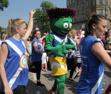 Celebrating the Commonwealth Games in Scotland next year.