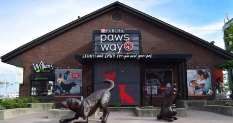 Giant bronze pets welcome you at the PawsWay at Harbourfront. Photo ©Purina PawsWay.