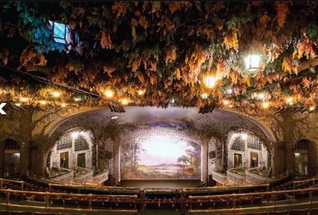 The unique Winter Garden Theatre has tree-like columns and hanging leaves. Photo ©Elgin and Winter Garden Theatres.